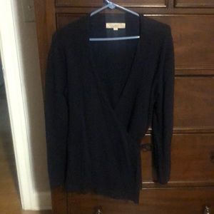 Women’s size Medium Soft blue wrap sweater from loft